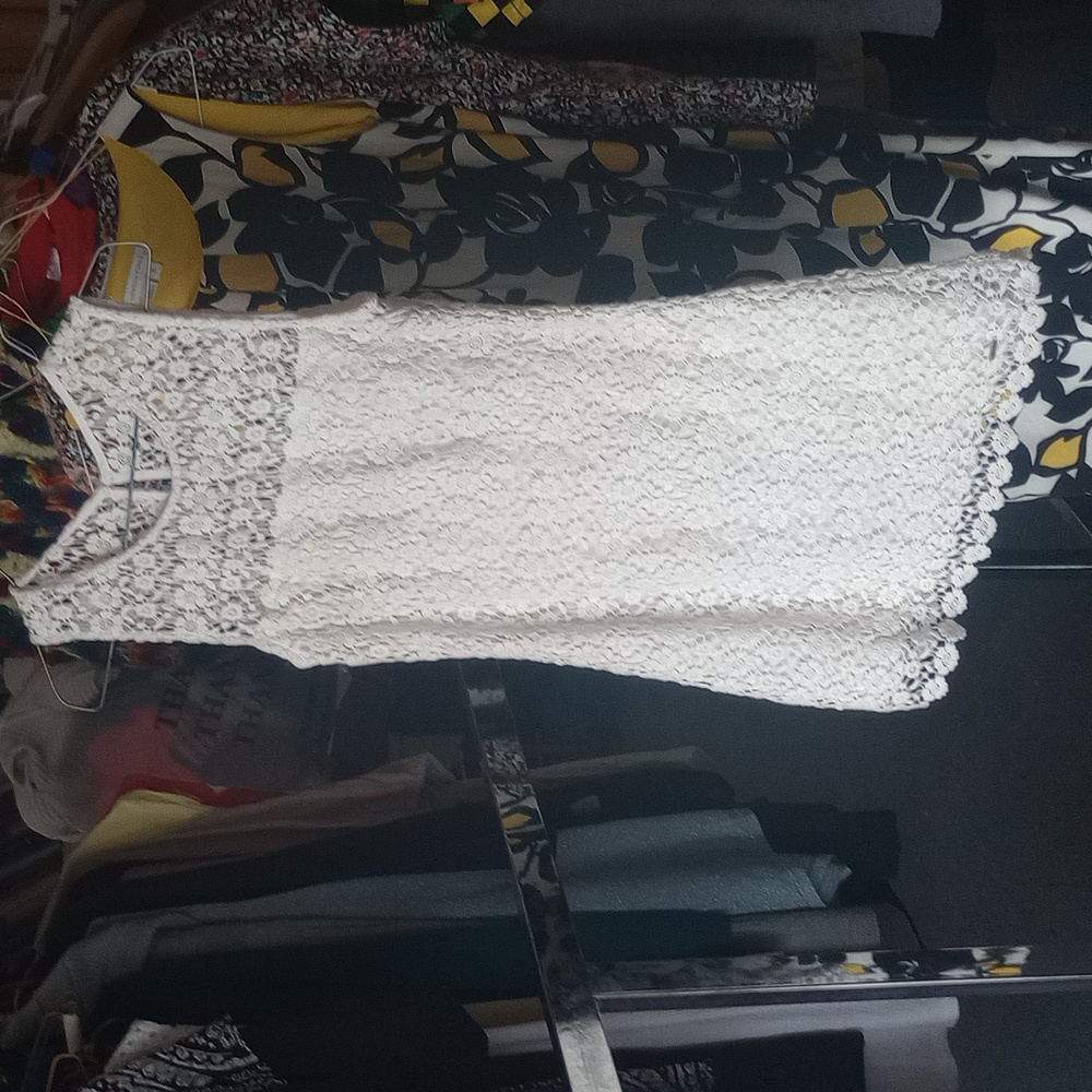 White Lace Mini Dress